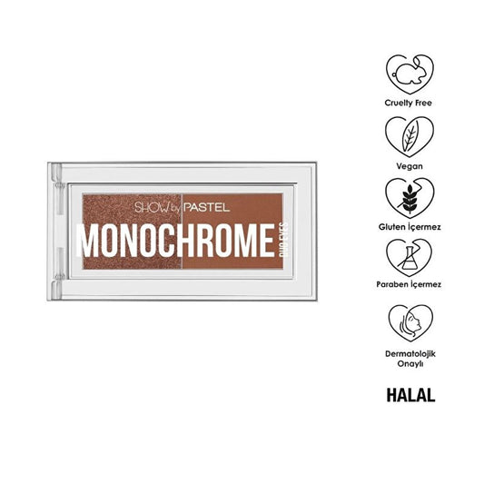 Show by Pastel Monochrome Duo Eyeshadow Palette - Cruelty-Free, Natural Tones, Portable Makeup