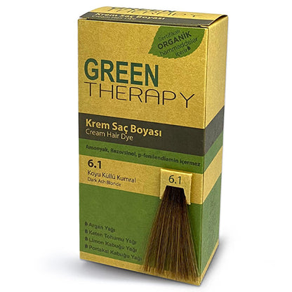 Coloration capillaire à l'huile d'argan Green Therapy sans ammoniaque - Coloration nourrissante sans produits chimiques pour un résultat naturel