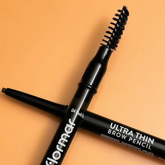 Lápiz de cejas ultra fino Flormar - Resistente al agua, alta pigmentación, cepillo incorporado para un look natural