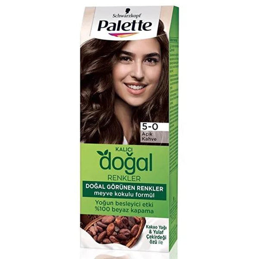 Palette Natural Colors Light Brown Hair Dye – Achieve Natural-Looking Light Brown Hair Color, 50ml