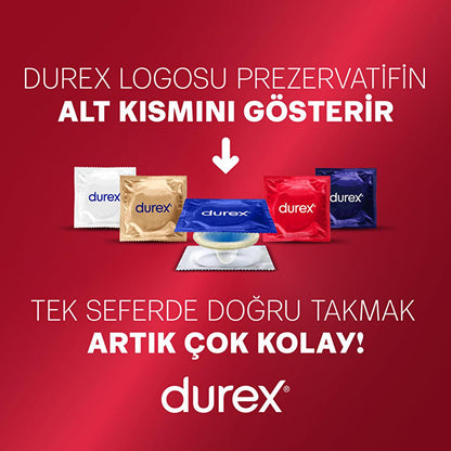 Préservatifs en latex Durex Thin Feel : sensibilité accrue, coupe standard (56 mm), lubrifiés - protection sûre et naturelle