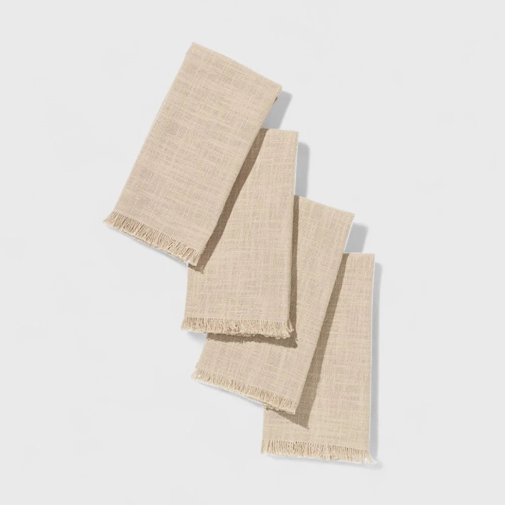 Organic Cotton Napkins (Set of 4) Household Public Goods Khaki
