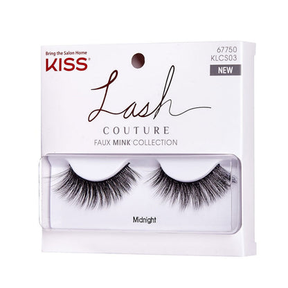 Faux-cils volumisants Kiss Lash Couture Faux Mink Midnight, 1 paire