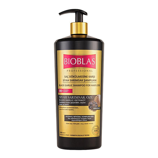 Shampooing Bioblas Professional à l'ail noir contre la chute des cheveux - 1000 ml, usage quotidien nourrissant