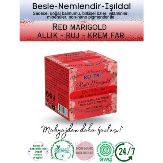 Kuatra Red Marigold Antioxidant Glow Balm for Lips & Cheeks 7ml