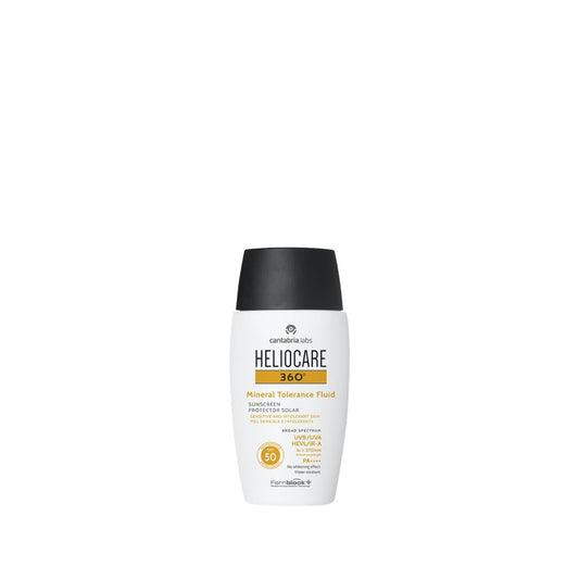 Heliocare 360 Mineral Tolerance Sunscreen SPF 50: Gentle & High Protection for Sensitive Skin | Broad Spectrum Mineral-Based Face Sun Protection