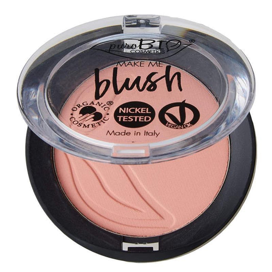 Fard à joues minéral Purobio - Naturel et sans parabène - Couleur éclatante pour peaux sensibles et maquillage adapté à la grossesse.