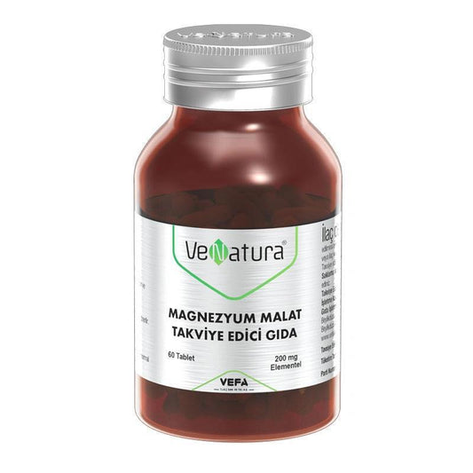 Venatura Magnesium Malate Supplement 200mg - 60 Tablets for Healthy Magnesium Levels