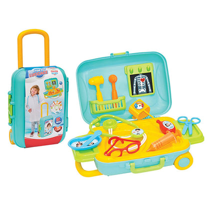 Valise docteur Dede Oyuncak - Kit médical pour enfants de 15 pièces pour jeux de rôle, portable et testé pour la santé