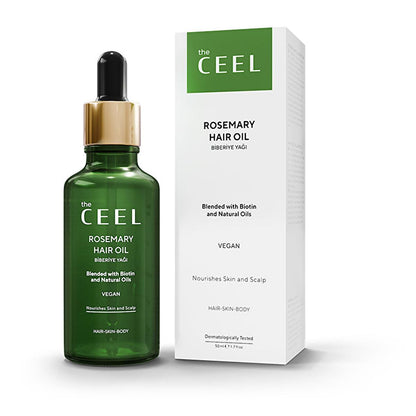 Complejo de aceite de romero Ceel para el cuidado del cabello y la piel: nutre el cabello, la piel y las cejas con ingredientes naturales