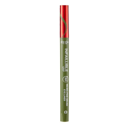 Eyeliner L'Oréal Paris Infaillible Vert Sauge : Tenue 36H, précision micro-fine, waterproof et anti-transfert, adapté aux yeux sensibles