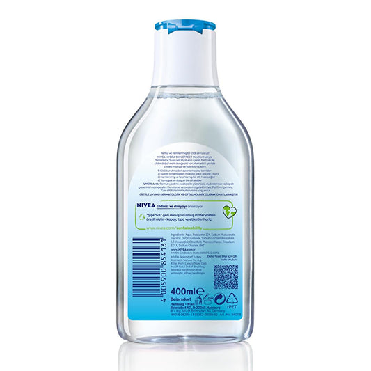Nivea Hydra Skin Effect Micellar Makeup Cleansing Water - Gentle, Hydrating & Eco-Friendly Skincare for Sensitive Skin