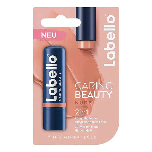 Labello Caring Beauty Nude 2 in 1 Lip Balm 4.8g Lip Balm Pasteur Pharmacy
