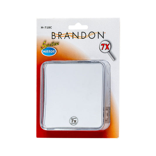 Brandon 4-Inch 7X Magnifying Square Mirror with Suction Cup Face Mirrors Pasteur Pharmacy