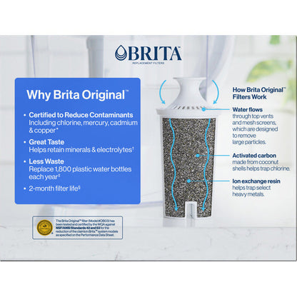 Lot de 3 cartouches filtrantes Brita Original Advanced pour carafe