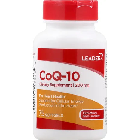 LEADER® Co-enzyme q10 200mg softgels 75 ct Vitamins & Supplements Pasteur Pharmacy