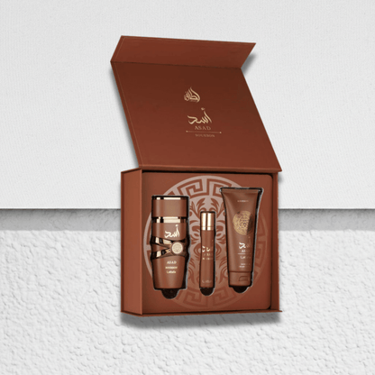 Set de regalo Lattafa Asad Bourbon de 3 piezas