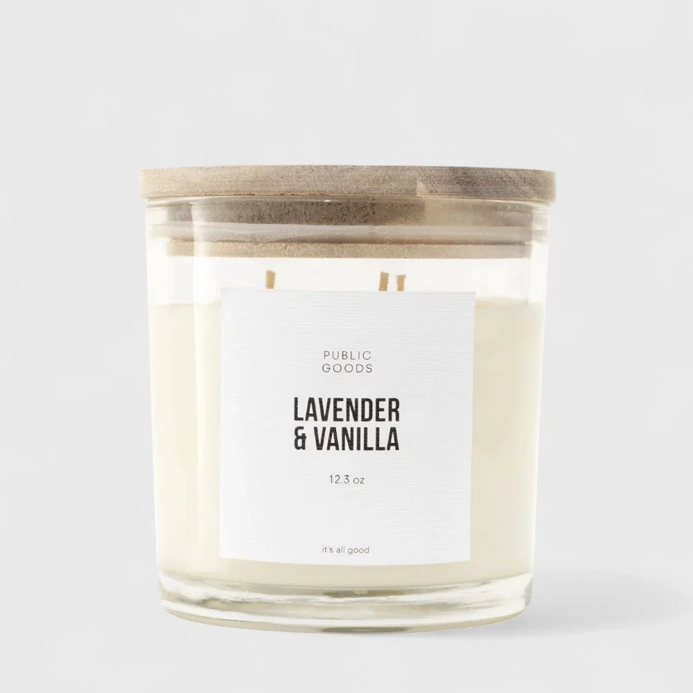 Lavender & Vanilla Soy Candle Household Public Goods 12.3oz