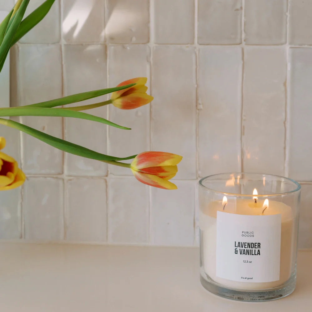Lavender & Vanilla Soy Candle Household Public Goods