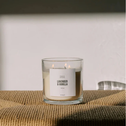 Lavender & Vanilla Soy Candle Household Public Goods