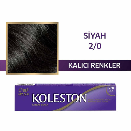 Coloration permanente Wella Koleston - Teinture pour cheveux noirs pour une couverture vibrante des cheveux gris à domicile