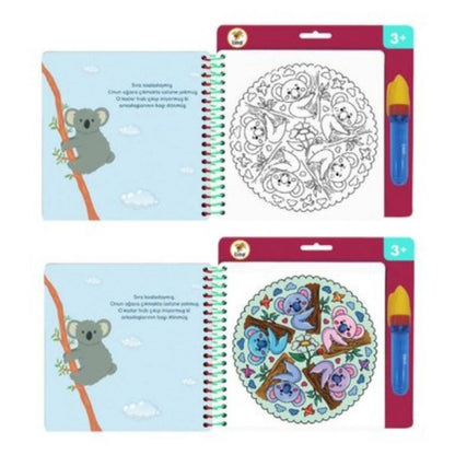 Livre de coloriage à l'eau réutilisable Lino Aqua Magic Mandala