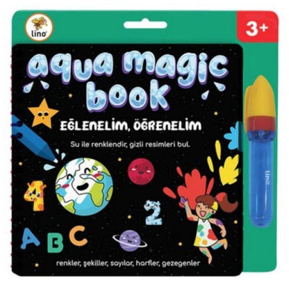 Livre de coloriage à l'eau Lino Aqua Magic Fun and Learn, 5 pages