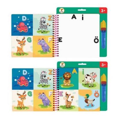 Livre de coloriage à l'eau Lino Aqua Magic Fun and Learn, 5 pages