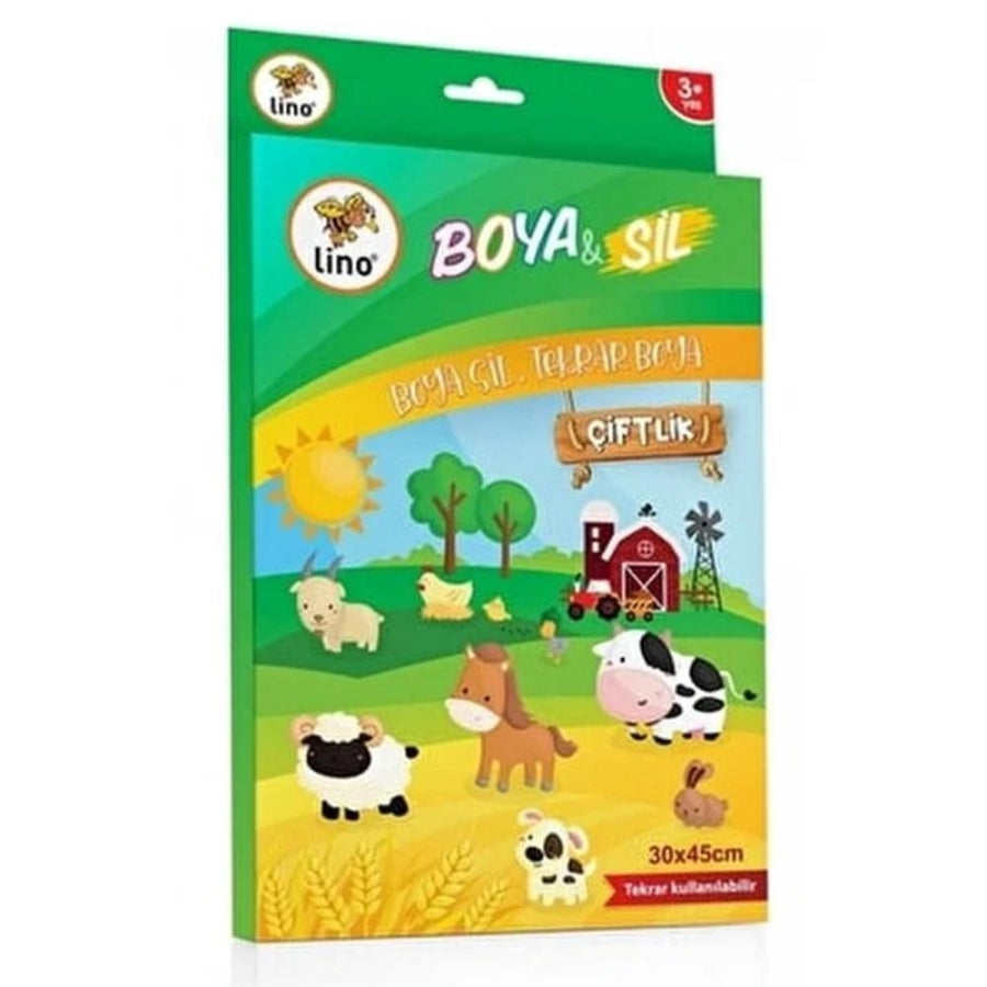 Lino Farm Activity Mat Erasable Coloring Book for Kids