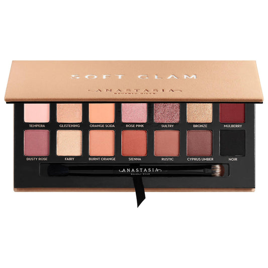 Soft Glam Eyeshadow Palette - 14 Shades with Luxurious Packaging, Paraben-Free & Sulfate-Free Makeup