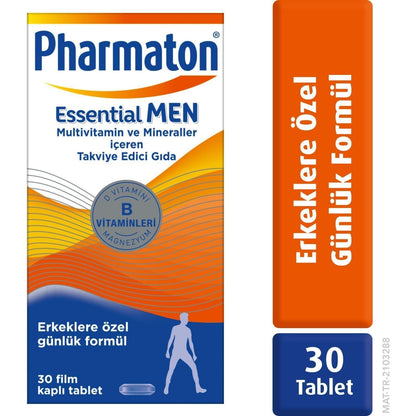 Pharmaton Essential Men - Suplemento vitamínico diario | 30 tabletas