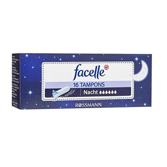 Facelle Tampon Nuit - Protection supplémentaire pour les flux abondants la nuit, vegan et écologique