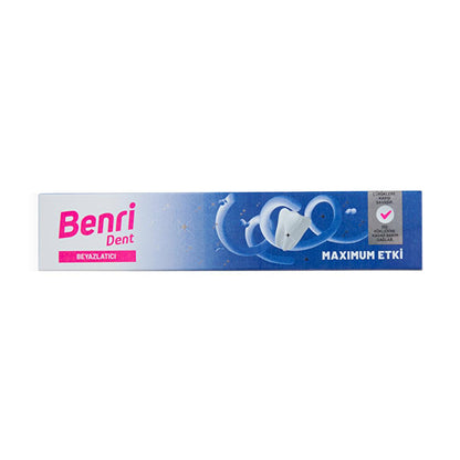 Dentifrice blanchissant Benri au fluor et à l'huile de clou de girofle naturelle - 75 ml, non abrasif, haleine fraîche, protection contre les caries