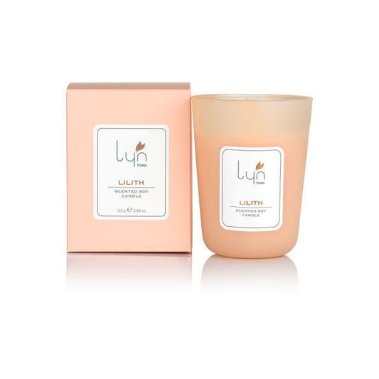 Vela de soja aromática Lilith de Lyn Skincare, aroma relajante, 165 g