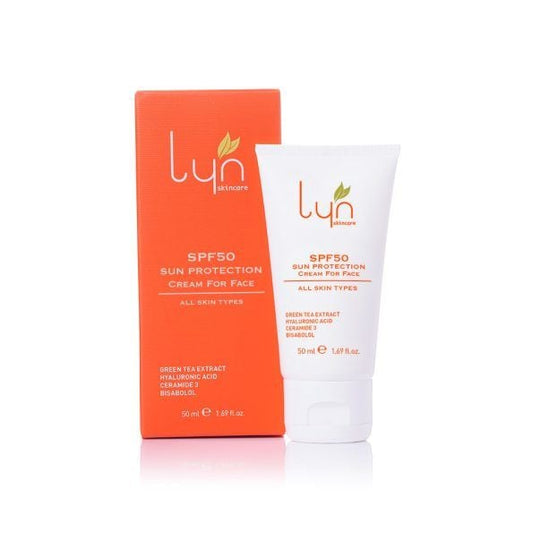 Protector solar facial Lyn Skincare FPS 50+ con ácido hialurónico 50 ml
