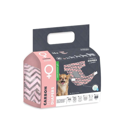 Couches pour chiennes M-Pets, absorbantes, XS 20-40 cm, lot de 15