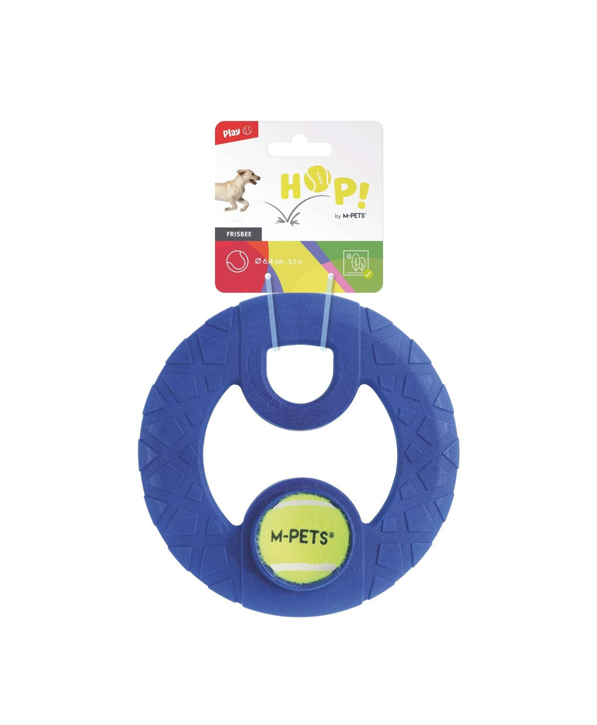 M-Pets Hop Frisbee Durable Flying Dog Toy Yellow & Blue