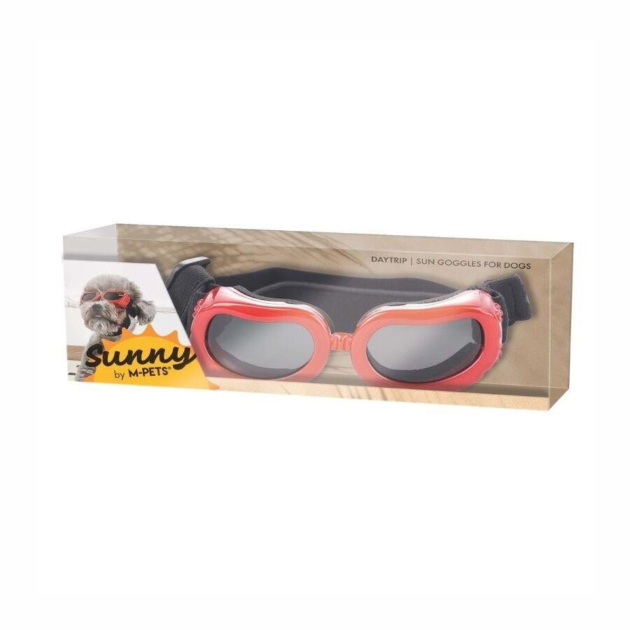 Lunettes de soleil pour chien M-Pets Sunny Daytrip rouge protection UV 15,2x4,9cm