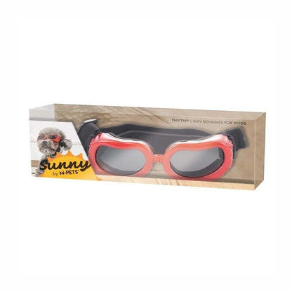 Lunettes de soleil pour chien M-Pets Sunny Daytrip rouge protection UV 15,2x4,9cm