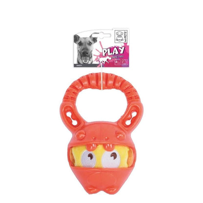 Jouet pour chien en caoutchouc M-Pets Sweety pour jeu actif orange 18 cm