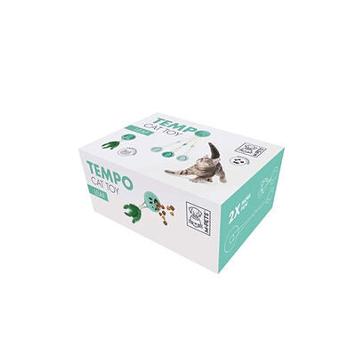 Jouet pour chat en forme de feuille M-Pets Tempo avec distributeur de friandises à l'herbe à chat 11,5x10,5x4 cm