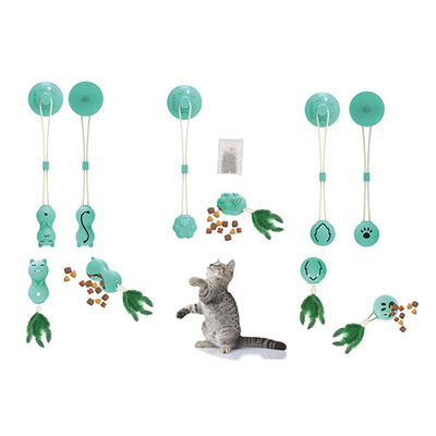 Jouet pour chat en forme de feuille M-Pets Tempo avec distributeur de friandises à l'herbe à chat 11,5x10,5x4 cm