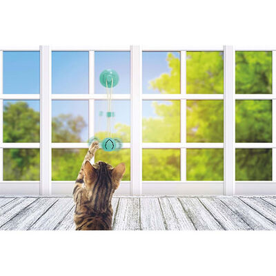 Jouet pour chat en forme de feuille M-Pets Tempo avec distributeur de friandises à l'herbe à chat 11,5x10,5x4 cm