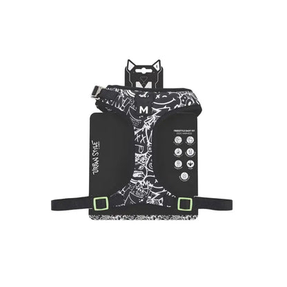 Arnés para perro M-Pets Urban Style Easy Fit, estampado negro, talla S