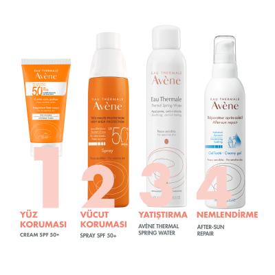 Crema solar sin perfume Avène para piel seca SPF50+ - Resistente al agua e hidratante