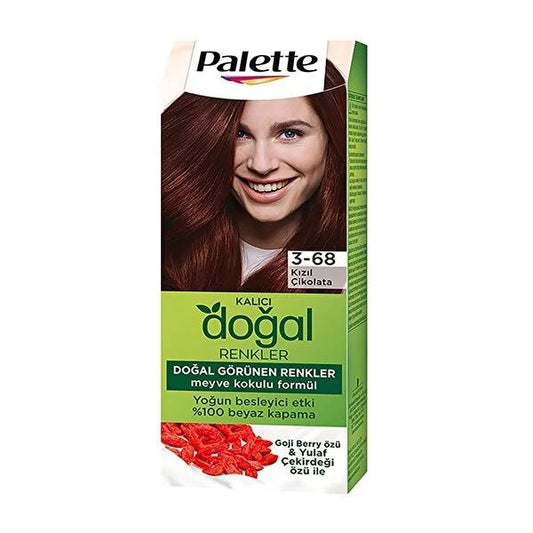 Tinte para el cabello Palette Rojo Chocolate: consigue un color 3-68 intenso y duradero, con un brillo deslumbrante y radiante
