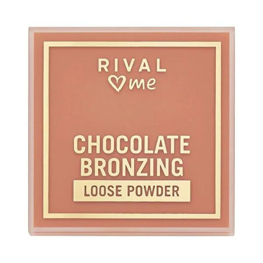 Rival Loves Me Chocolate Bronzer: Vegan Loose Bronzing Powder for Natural Face & DŽcolletŽ Bronze - Delicious Scented Makeup