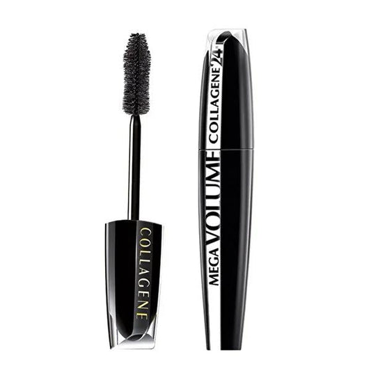 Mascara L'Oréal Paris Mega Volume Collagène - Tenue 24H, Noir, Volume spectaculaire et bienfaits du collagène