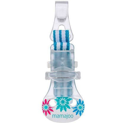 Attache-sucette bleu Mamajoo pour nouveau-nés 0+ mois