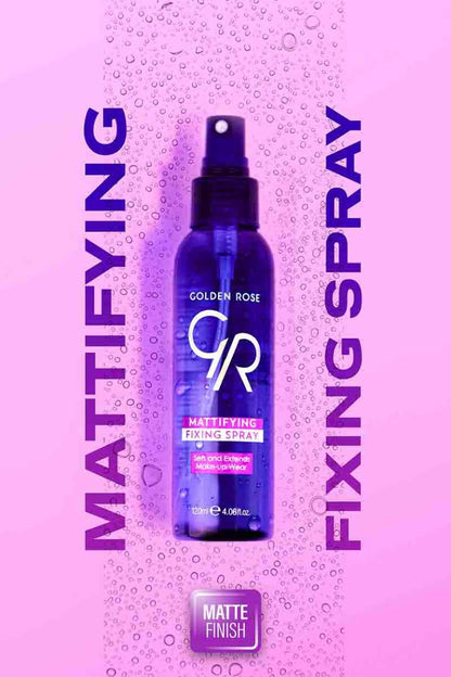 Spray fijador matificante Golden Rose, acabado de control de brillo, 120ml